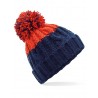Winter hat - mod. B437:Oxford Navy, 100% acrylic, Fire Red, One Size